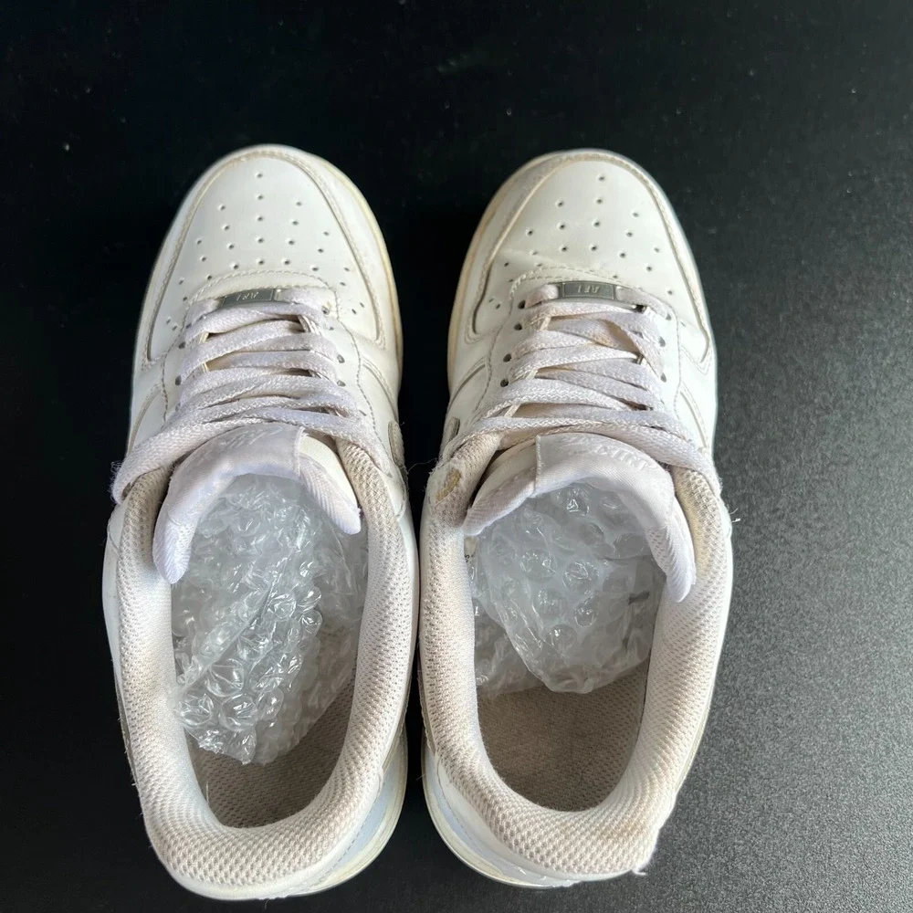 Nike Air Force 1 Low '07 Shoes Womens Size 6.5 White Leather Sneakers 315115-112